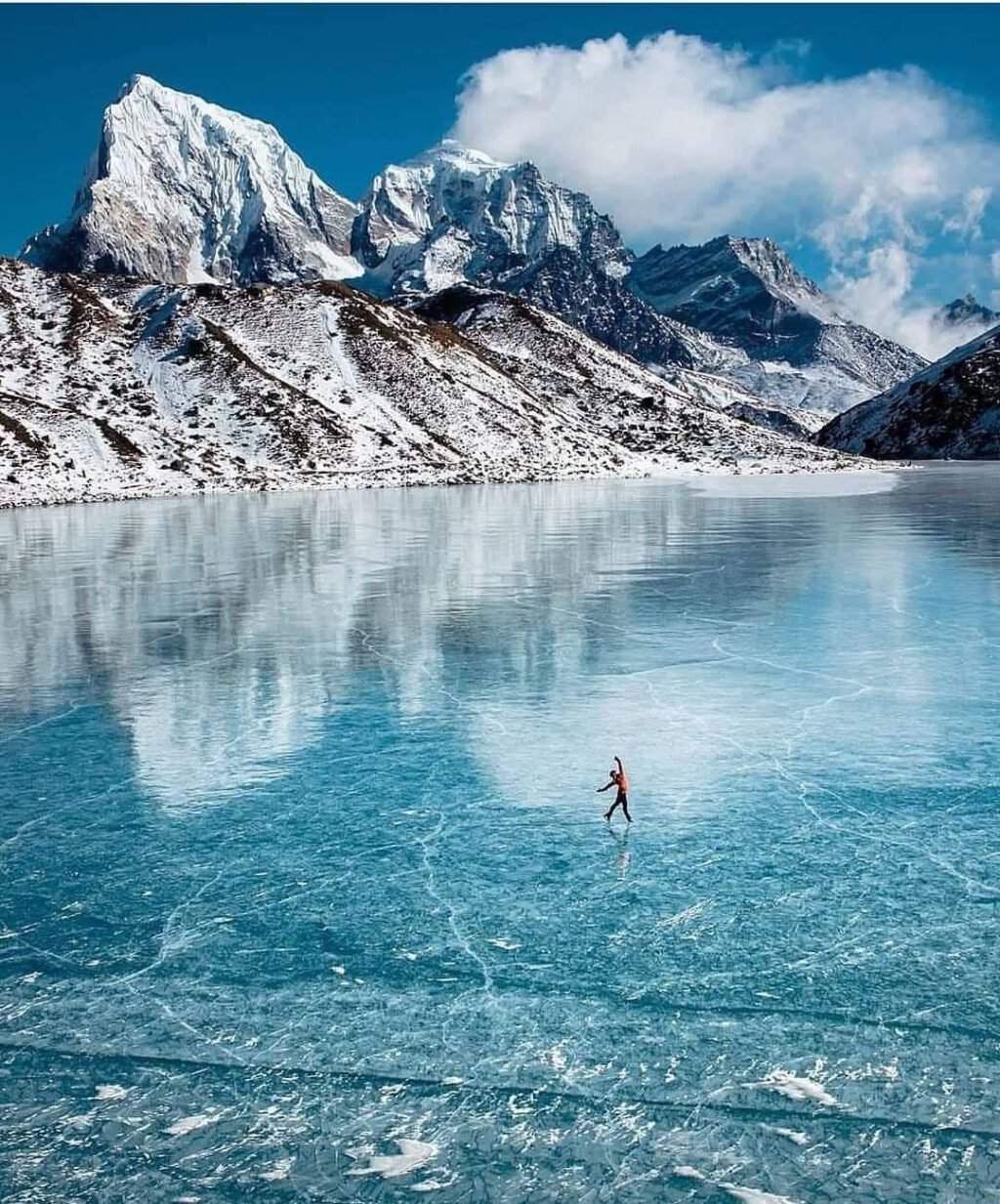 Skating and Ice Hockey in Gokyo Lake Wonders of Nepal