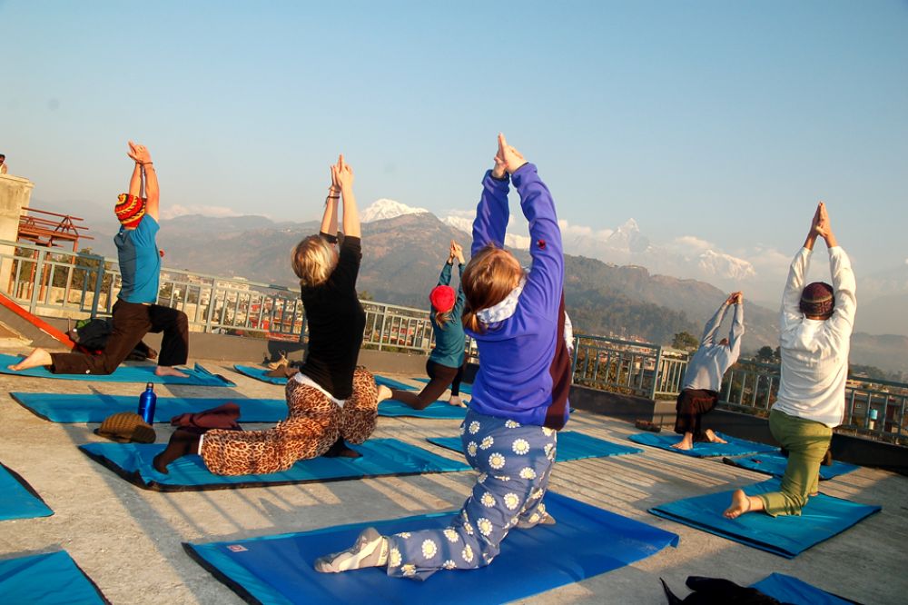 Yoga class in Kathmandu