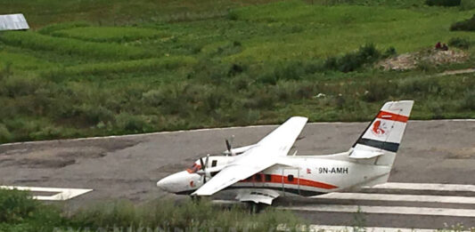 Mountain flight from Simkot