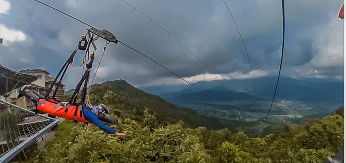 Superman Zipline launched in Pokhara