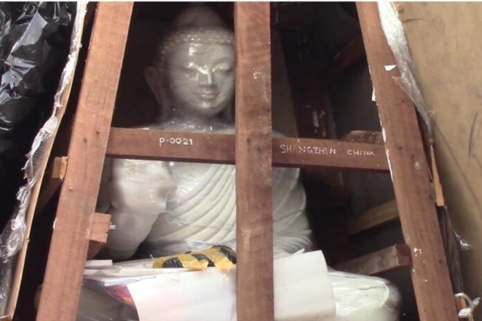 Buddha statue brought at Bhairahawa