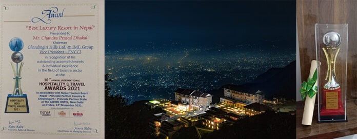 Chandragiri Hill Resort gets award